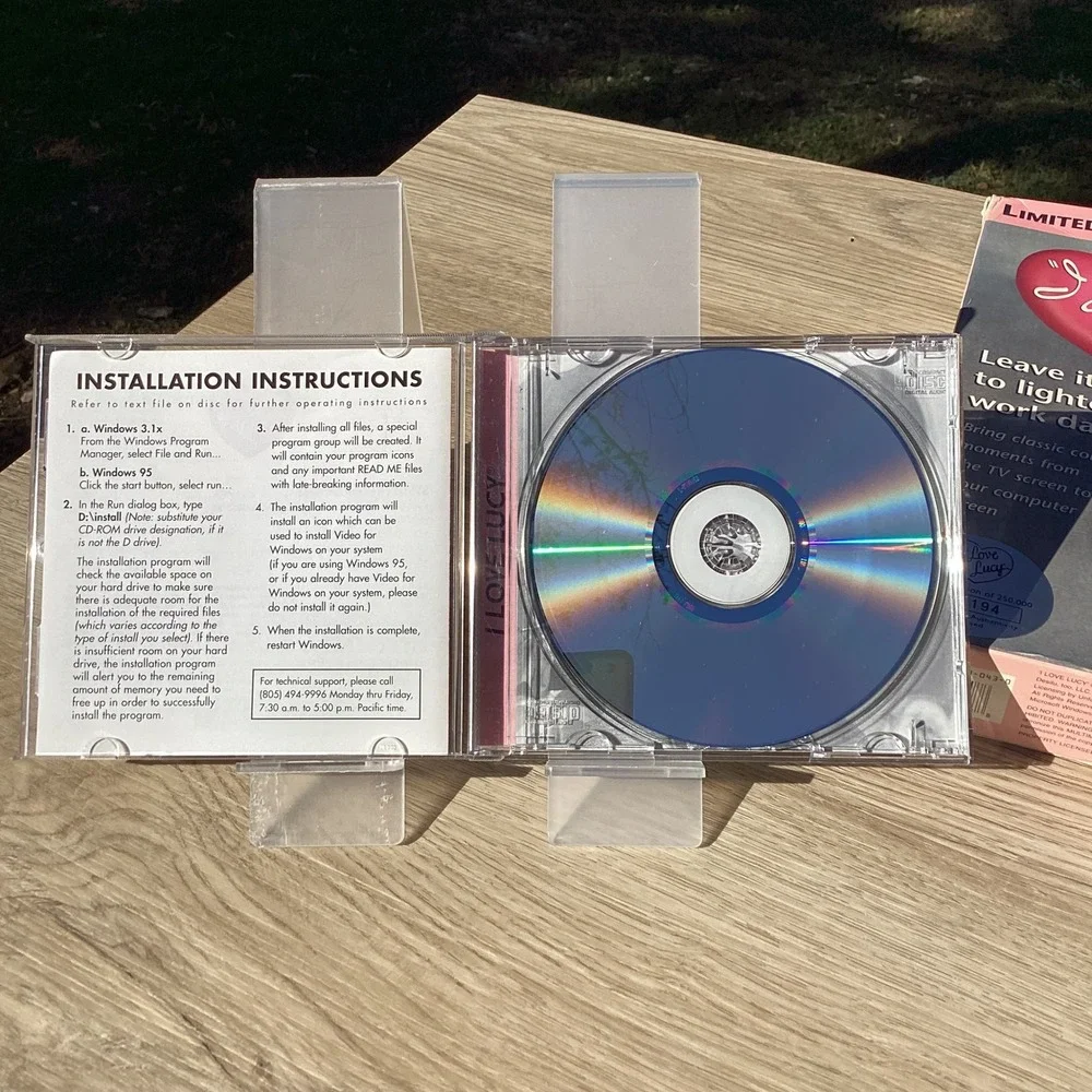 I Love Lucy Limited Edition Utility CD ROM‎ Windows Software Numbered